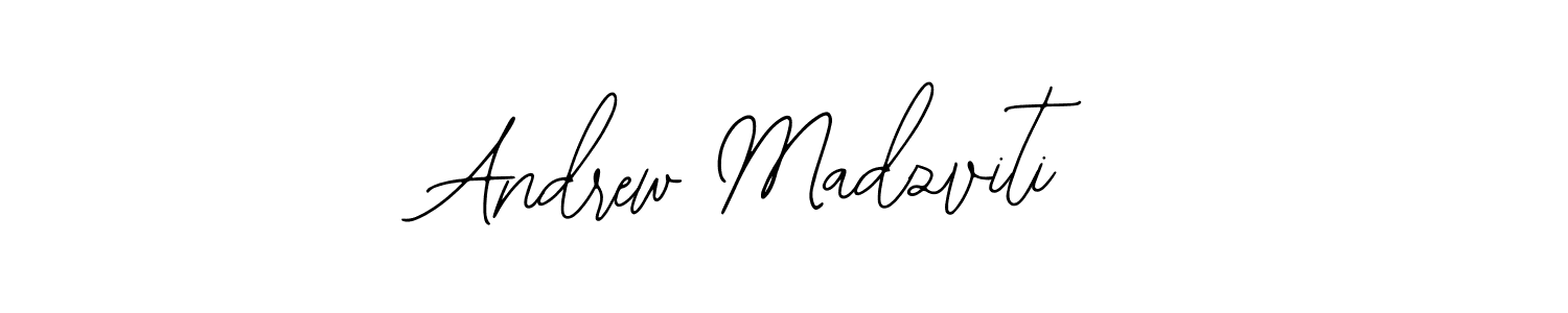 How to make Andrew Madzviti name signature. Use Bearetta-2O07w style for creating short signs online. This is the latest handwritten sign. Andrew Madzviti signature style 12 images and pictures png