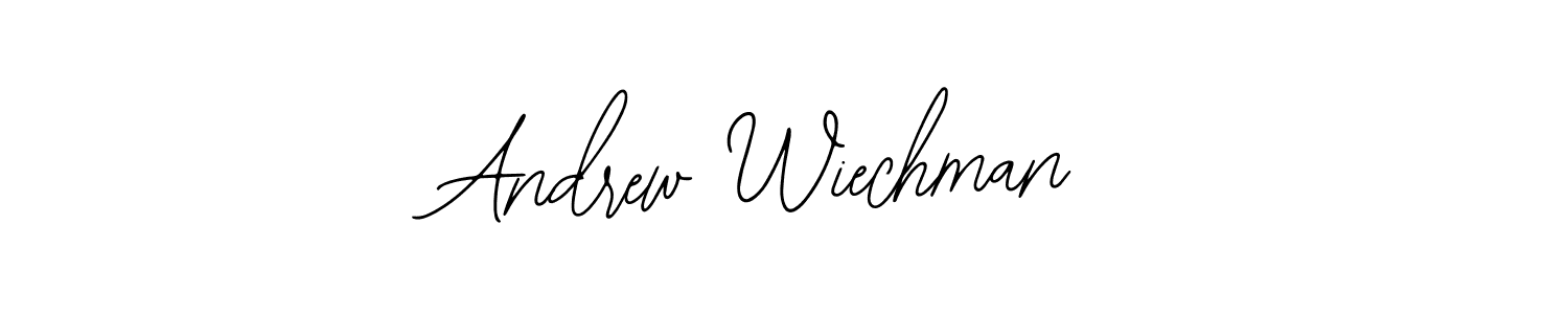 You should practise on your own different ways (Bearetta-2O07w) to write your name (Andrew Wiechman) in signature. don't let someone else do it for you. Andrew Wiechman signature style 12 images and pictures png
