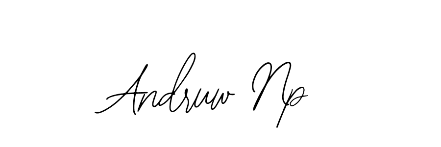 Make a beautiful signature design for name Andruw Np. With this signature (Bearetta-2O07w) style, you can create a handwritten signature for free. Andruw Np signature style 12 images and pictures png