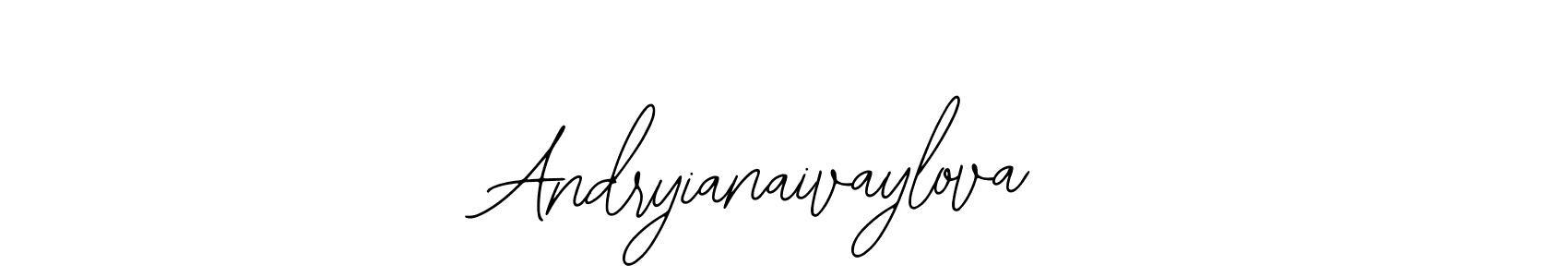 Bearetta-2O07w is a professional signature style that is perfect for those who want to add a touch of class to their signature. It is also a great choice for those who want to make their signature more unique. Get Andryianaivaylova name to fancy signature for free. Andryianaivaylova signature style 12 images and pictures png