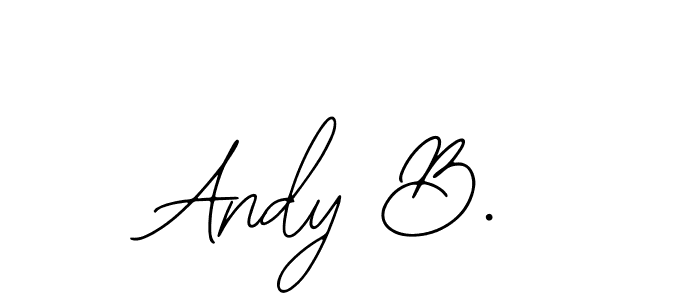 How to make Andy B. name signature. Use Bearetta-2O07w style for creating short signs online. This is the latest handwritten sign. Andy B. signature style 12 images and pictures png