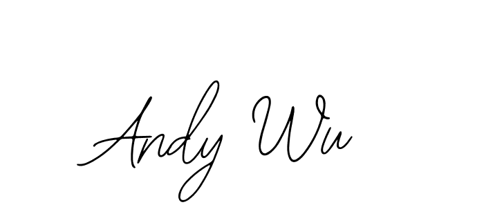 How to make Andy Wu name signature. Use Bearetta-2O07w style for creating short signs online. This is the latest handwritten sign. Andy Wu signature style 12 images and pictures png