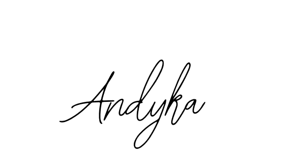 The best way (Bearetta-2O07w) to make a short signature is to pick only two or three words in your name. The name Andyka include a total of six letters. For converting this name. Andyka signature style 12 images and pictures png