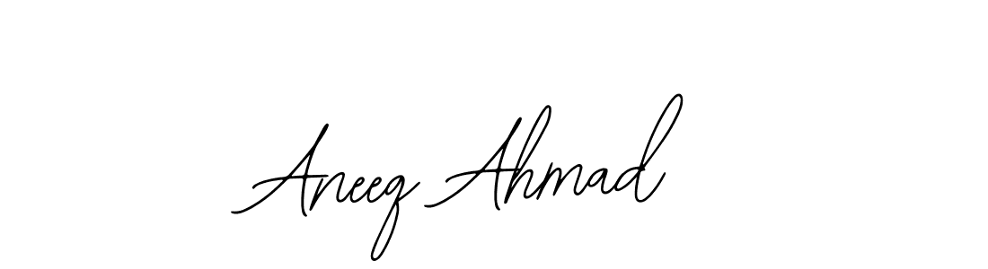 Similarly Bearetta-2O07w is the best handwritten signature design. Signature creator online .You can use it as an online autograph creator for name Aneeq Ahmad. Aneeq Ahmad signature style 12 images and pictures png