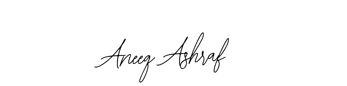 Use a signature maker to create a handwritten signature online. With this signature software, you can design (Bearetta-2O07w) your own signature for name Aneeq Ashraf. Aneeq Ashraf signature style 12 images and pictures png