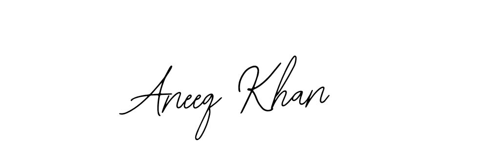 Use a signature maker to create a handwritten signature online. With this signature software, you can design (Bearetta-2O07w) your own signature for name Aneeq Khan. Aneeq Khan signature style 12 images and pictures png