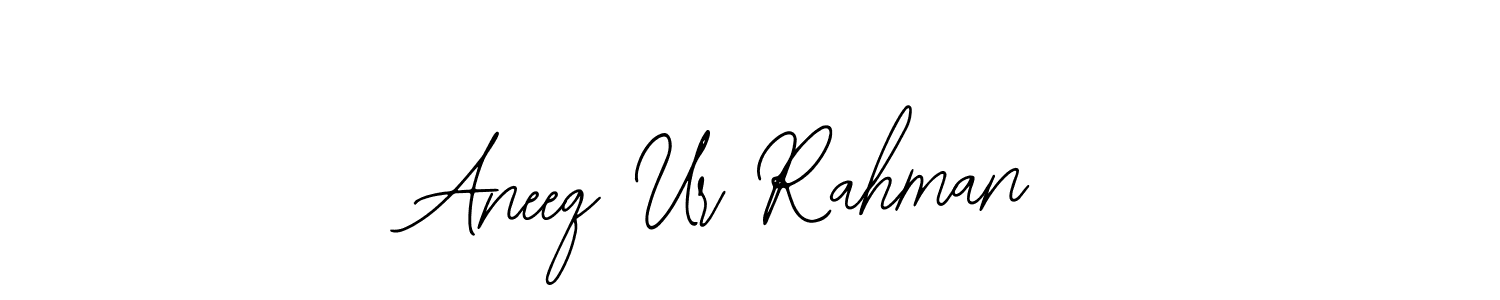 Use a signature maker to create a handwritten signature online. With this signature software, you can design (Bearetta-2O07w) your own signature for name Aneeq Ur Rahman. Aneeq Ur Rahman signature style 12 images and pictures png