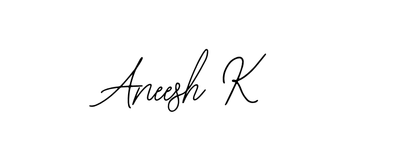 Use a signature maker to create a handwritten signature online. With this signature software, you can design (Bearetta-2O07w) your own signature for name Aneesh K. Aneesh K signature style 12 images and pictures png