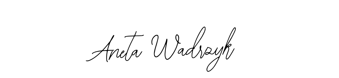 This is the best signature style for the Aneta Wadrzyk name. Also you like these signature font (Bearetta-2O07w). Mix name signature. Aneta Wadrzyk signature style 12 images and pictures png