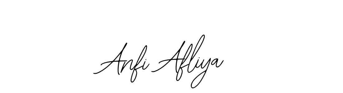 How to make Anfi Afliya name signature. Use Bearetta-2O07w style for creating short signs online. This is the latest handwritten sign. Anfi Afliya signature style 12 images and pictures png