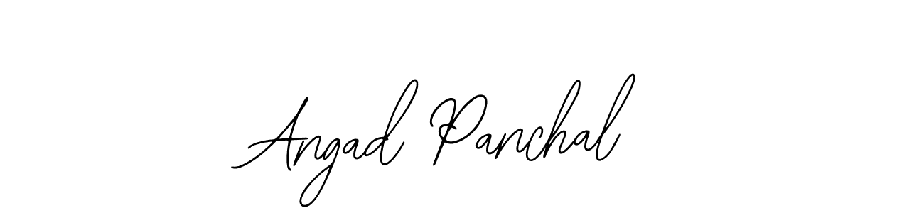 How to make Angad Panchal name signature. Use Bearetta-2O07w style for creating short signs online. This is the latest handwritten sign. Angad Panchal signature style 12 images and pictures png