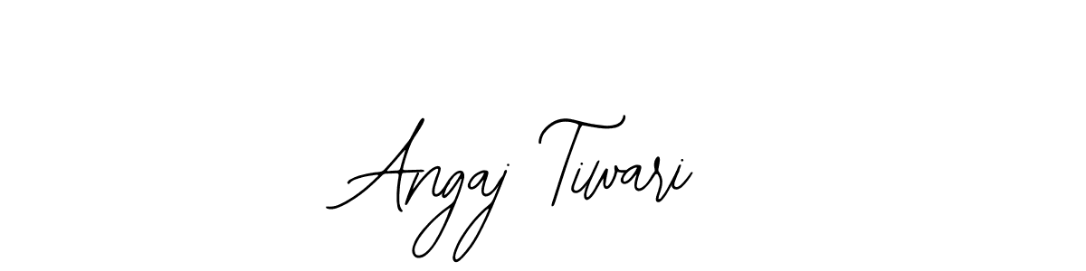 You should practise on your own different ways (Bearetta-2O07w) to write your name (Angaj Tiwari) in signature. don't let someone else do it for you. Angaj Tiwari signature style 12 images and pictures png