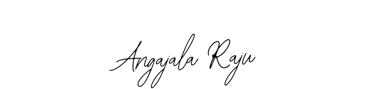 You should practise on your own different ways (Bearetta-2O07w) to write your name (Angajala Raju) in signature. don't let someone else do it for you. Angajala Raju signature style 12 images and pictures png