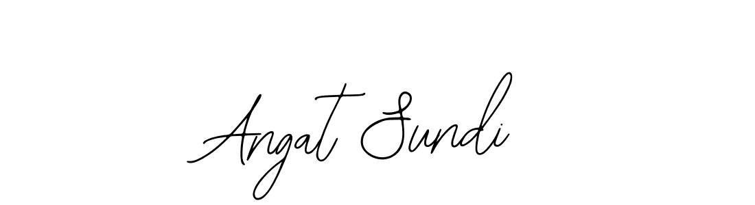 How to make Angat Sundi name signature. Use Bearetta-2O07w style for creating short signs online. This is the latest handwritten sign. Angat Sundi signature style 12 images and pictures png