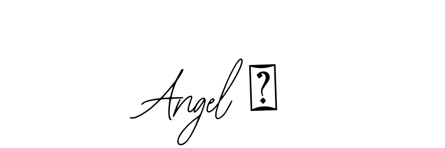 You should practise on your own different ways (Bearetta-2O07w) to write your name (Angel ♡) in signature. don't let someone else do it for you. Angel ♡ signature style 12 images and pictures png