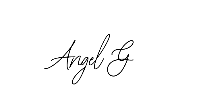 The best way (Bearetta-2O07w) to make a short signature is to pick only two or three words in your name. The name Angel G include a total of six letters. For converting this name. Angel G signature style 12 images and pictures png