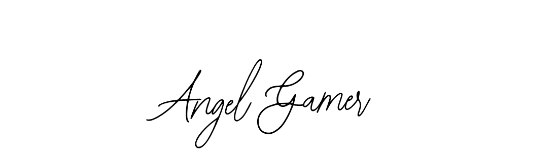 How to make Angel Gamer name signature. Use Bearetta-2O07w style for creating short signs online. This is the latest handwritten sign. Angel Gamer signature style 12 images and pictures png