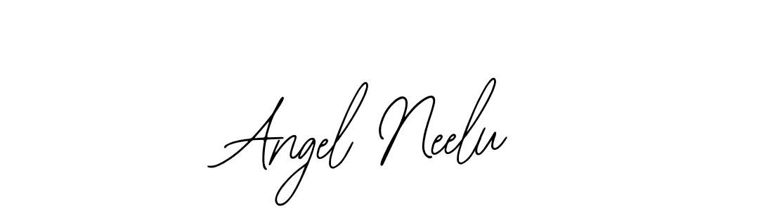 How to make Angel Neelu name signature. Use Bearetta-2O07w style for creating short signs online. This is the latest handwritten sign. Angel Neelu signature style 12 images and pictures png