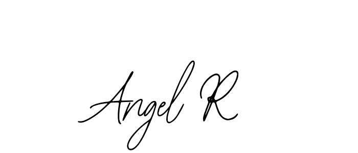 How to make Angel R name signature. Use Bearetta-2O07w style for creating short signs online. This is the latest handwritten sign. Angel R signature style 12 images and pictures png