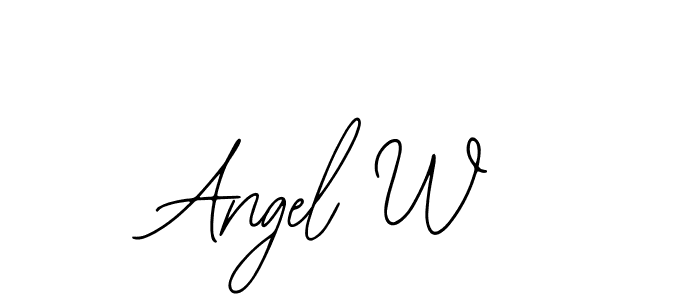 The best way (Bearetta-2O07w) to make a short signature is to pick only two or three words in your name. The name Angel W include a total of six letters. For converting this name. Angel W signature style 12 images and pictures png