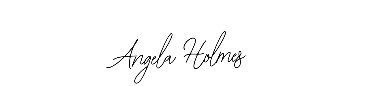How to make Angela Holmes name signature. Use Bearetta-2O07w style for creating short signs online. This is the latest handwritten sign. Angela Holmes signature style 12 images and pictures png