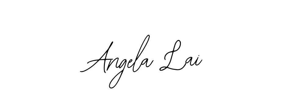 You should practise on your own different ways (Bearetta-2O07w) to write your name (Angela Lai) in signature. don't let someone else do it for you. Angela Lai signature style 12 images and pictures png