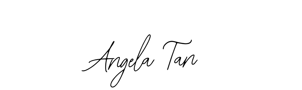 Use a signature maker to create a handwritten signature online. With this signature software, you can design (Bearetta-2O07w) your own signature for name Angela Tan. Angela Tan signature style 12 images and pictures png