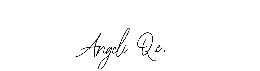How to make Angeli Q.e. name signature. Use Bearetta-2O07w style for creating short signs online. This is the latest handwritten sign. Angeli Q.e. signature style 12 images and pictures png