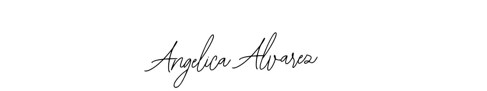 You should practise on your own different ways (Bearetta-2O07w) to write your name (Angelica Alvarez) in signature. don't let someone else do it for you. Angelica Alvarez signature style 12 images and pictures png