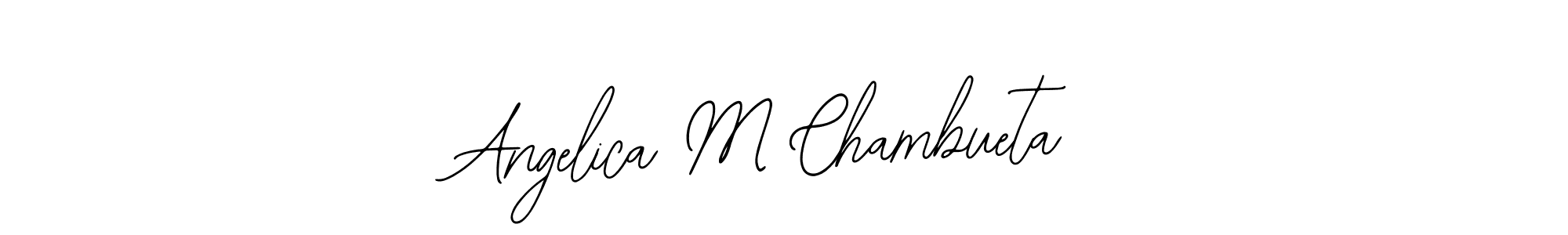 Also we have Angelica M Chambueta name is the best signature style. Create professional handwritten signature collection using Bearetta-2O07w autograph style. Angelica M Chambueta signature style 12 images and pictures png