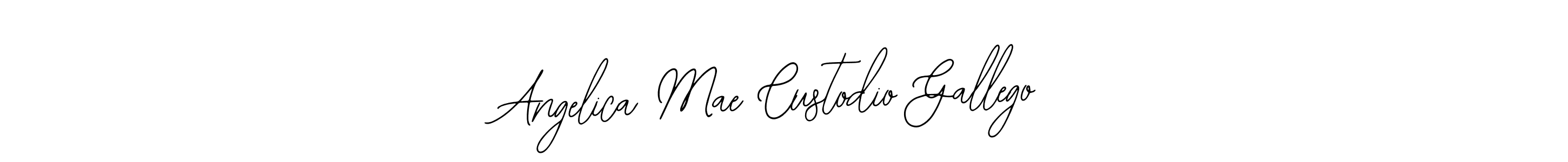 Design your own signature with our free online signature maker. With this signature software, you can create a handwritten (Bearetta-2O07w) signature for name Angelica Mae Custodio Gallego. Angelica Mae Custodio Gallego signature style 12 images and pictures png