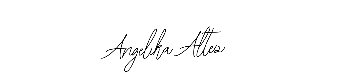 You should practise on your own different ways (Bearetta-2O07w) to write your name (Angelika Altez) in signature. don't let someone else do it for you. Angelika Altez signature style 12 images and pictures png