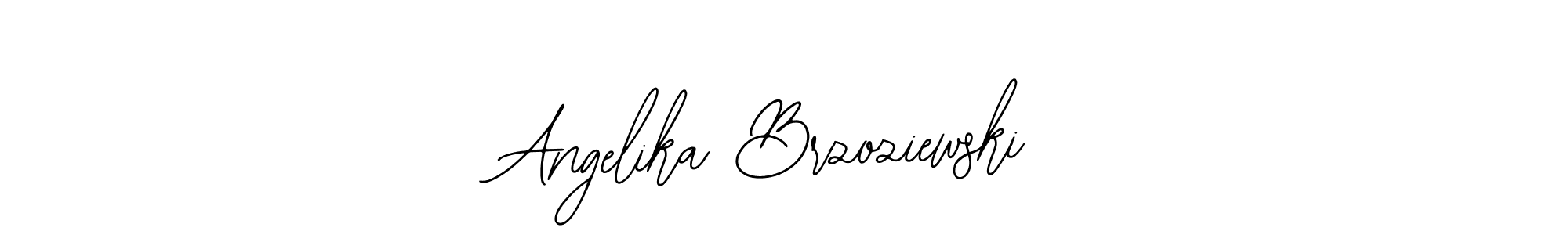 How to make Angelika Brzoziewski name signature. Use Bearetta-2O07w style for creating short signs online. This is the latest handwritten sign. Angelika Brzoziewski signature style 12 images and pictures png