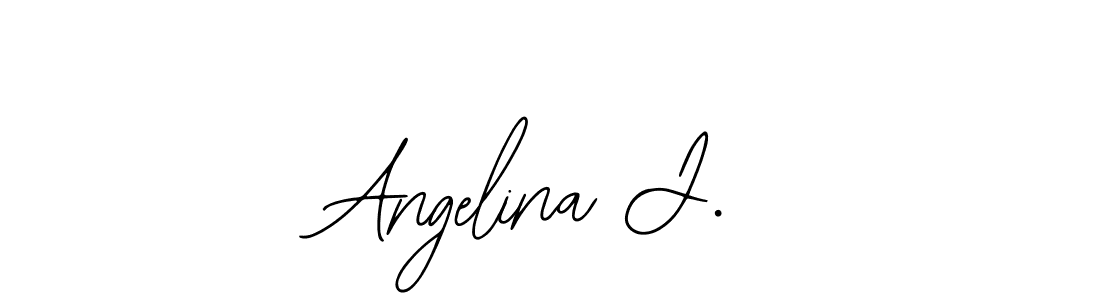 How to make Angelina J. name signature. Use Bearetta-2O07w style for creating short signs online. This is the latest handwritten sign. Angelina J. signature style 12 images and pictures png