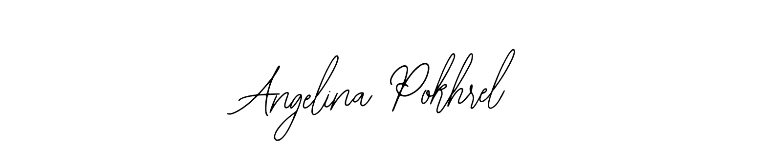 Bearetta-2O07w is a professional signature style that is perfect for those who want to add a touch of class to their signature. It is also a great choice for those who want to make their signature more unique. Get Angelina Pokhrel name to fancy signature for free. Angelina Pokhrel signature style 12 images and pictures png