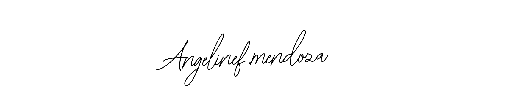 Bearetta-2O07w is a professional signature style that is perfect for those who want to add a touch of class to their signature. It is also a great choice for those who want to make their signature more unique. Get Angelinef.mendoza name to fancy signature for free. Angelinef.mendoza signature style 12 images and pictures png