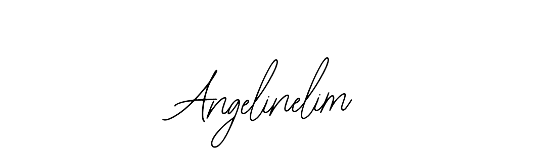 You should practise on your own different ways (Bearetta-2O07w) to write your name (Angelinelim) in signature. don't let someone else do it for you. Angelinelim signature style 12 images and pictures png