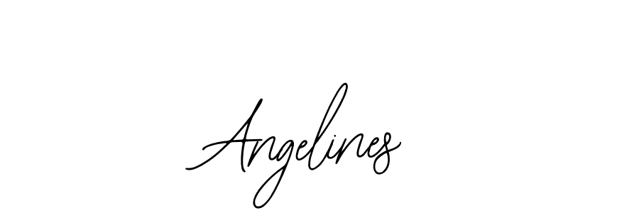 How to make Angelines name signature. Use Bearetta-2O07w style for creating short signs online. This is the latest handwritten sign. Angelines signature style 12 images and pictures png