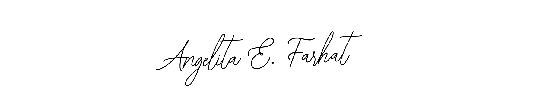 You should practise on your own different ways (Bearetta-2O07w) to write your name (Angelita E. Farhat) in signature. don't let someone else do it for you. Angelita E. Farhat signature style 12 images and pictures png