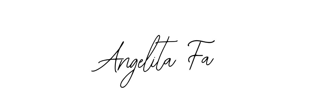 You should practise on your own different ways (Bearetta-2O07w) to write your name (Angelita Fa) in signature. don't let someone else do it for you. Angelita Fa signature style 12 images and pictures png