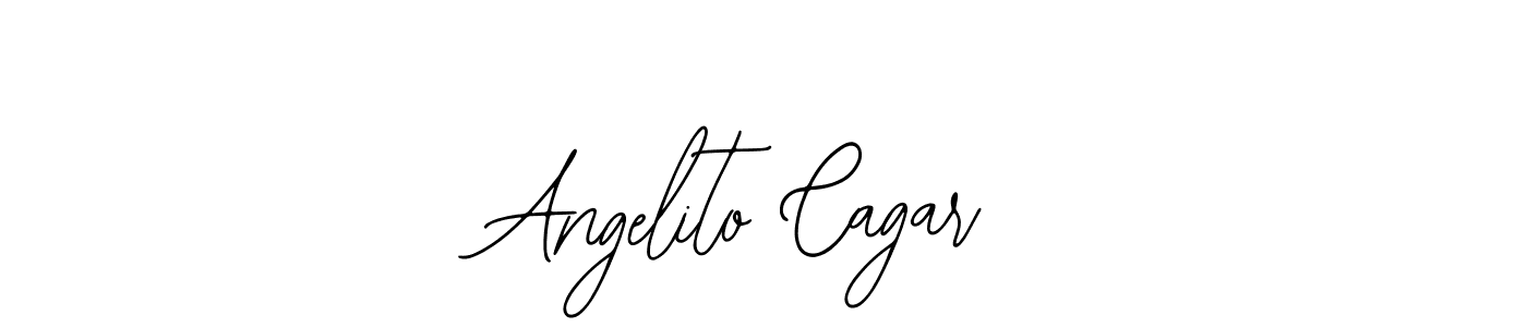 The best way (Bearetta-2O07w) to make a short signature is to pick only two or three words in your name. The name Angelito Cagar include a total of six letters. For converting this name. Angelito Cagar signature style 12 images and pictures png