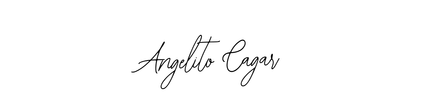 The best way (Bearetta-2O07w) to make a short signature is to pick only two or three words in your name. The name Angelito Cagar include a total of six letters. For converting this name. Angelito Cagar signature style 12 images and pictures png