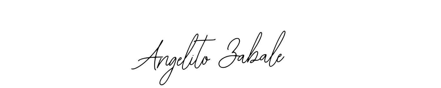 You should practise on your own different ways (Bearetta-2O07w) to write your name (Angelito Zabale) in signature. don't let someone else do it for you. Angelito Zabale signature style 12 images and pictures png