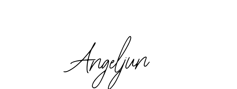 You should practise on your own different ways (Bearetta-2O07w) to write your name (Angeljun) in signature. don't let someone else do it for you. Angeljun signature style 12 images and pictures png