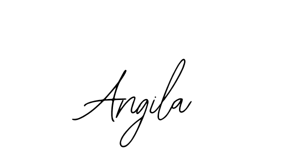 Use a signature maker to create a handwritten signature online. With this signature software, you can design (Bearetta-2O07w) your own signature for name Angila. Angila signature style 12 images and pictures png