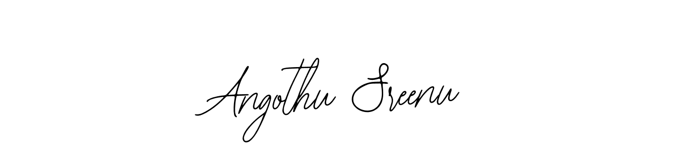 Use a signature maker to create a handwritten signature online. With this signature software, you can design (Bearetta-2O07w) your own signature for name Angothu Sreenu. Angothu Sreenu signature style 12 images and pictures png