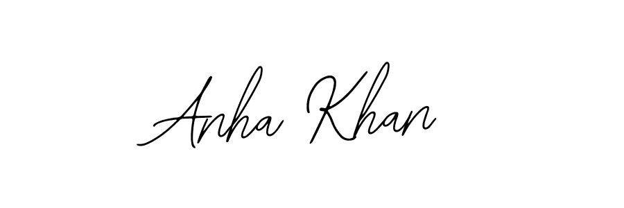 You should practise on your own different ways (Bearetta-2O07w) to write your name (Anha Khan) in signature. don't let someone else do it for you. Anha Khan signature style 12 images and pictures png