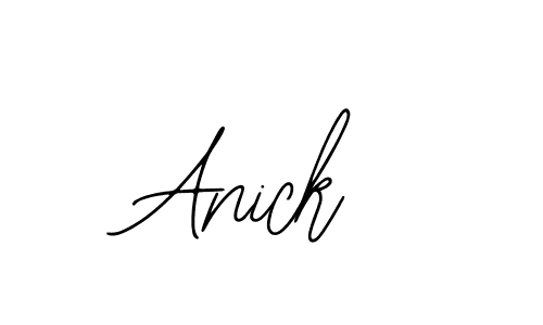 Design your own signature with our free online signature maker. With this signature software, you can create a handwritten (Bearetta-2O07w) signature for name Anick. Anick signature style 12 images and pictures png