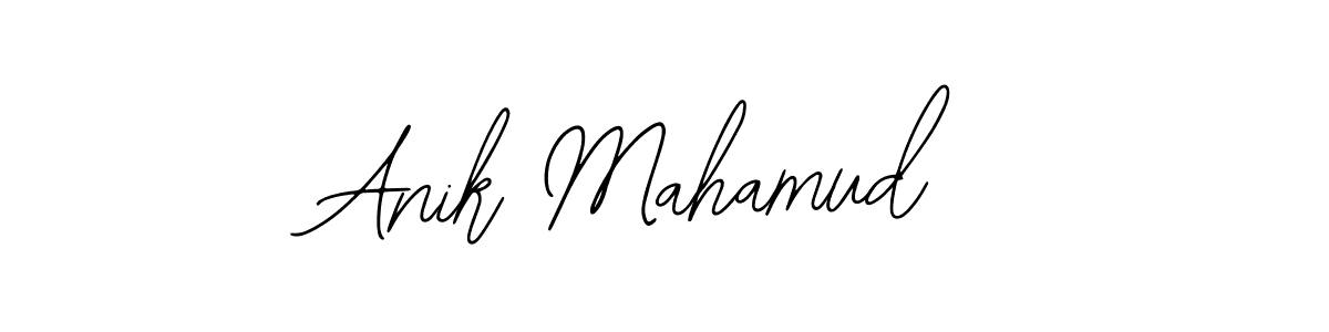 Bearetta-2O07w is a professional signature style that is perfect for those who want to add a touch of class to their signature. It is also a great choice for those who want to make their signature more unique. Get Anik Mahamud name to fancy signature for free. Anik Mahamud signature style 12 images and pictures png
