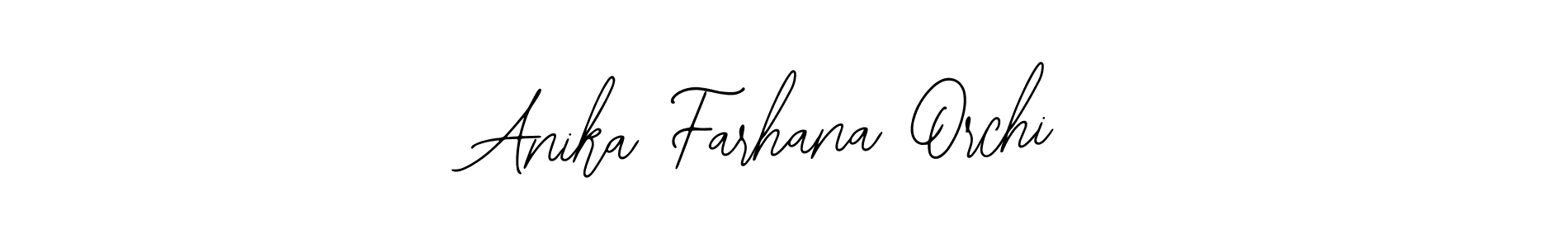 How to make Anika Farhana Orchi name signature. Use Bearetta-2O07w style for creating short signs online. This is the latest handwritten sign. Anika Farhana Orchi signature style 12 images and pictures png